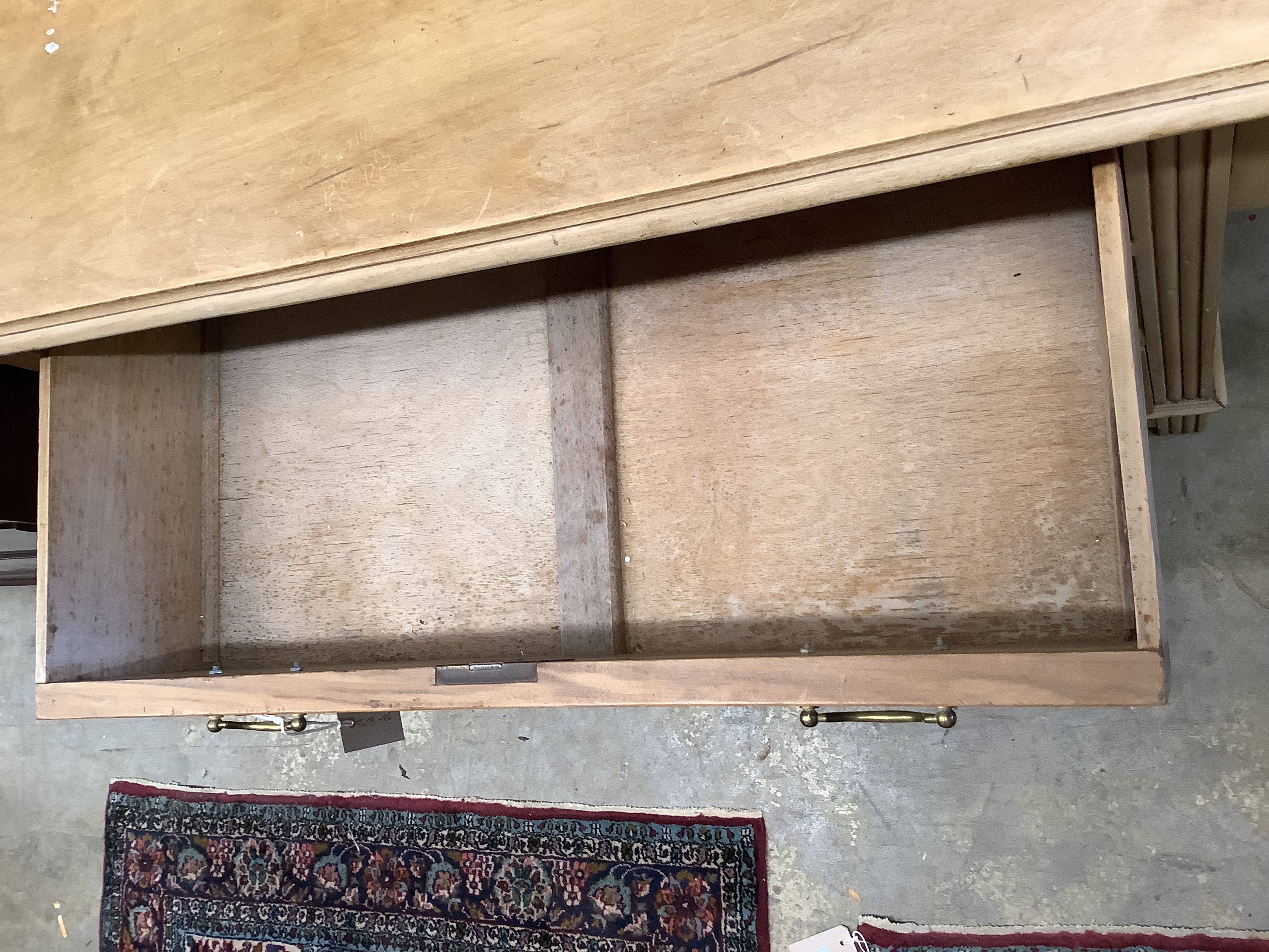 A late Victorian satin walnut dressing chest with swing mirror, width 91cm, depth 45cm, height 150cm